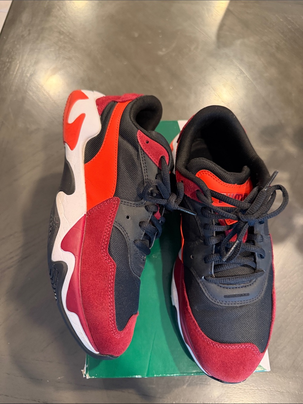 Kids Puma Red & Black Athletic Sneakers
